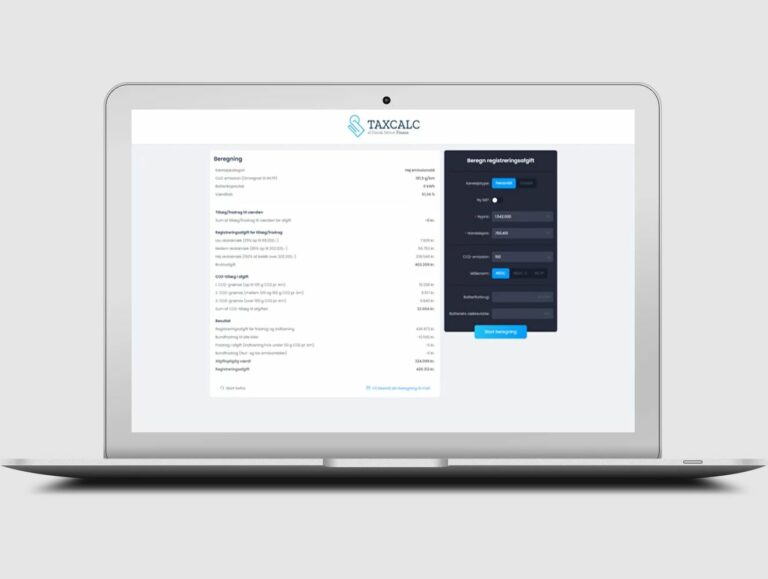 TaxCalc på laptop